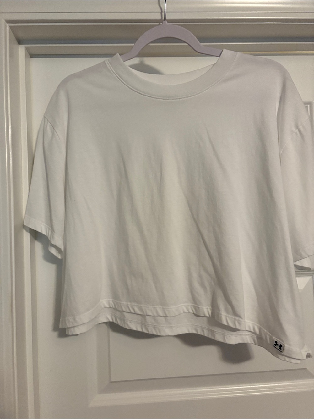Under Armour White Cropped Boxy Tee